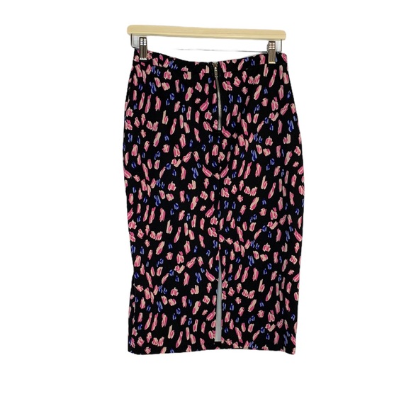 I Heart Ronson Black Patterned Pencil Skirt Size M - Picture 2 of 11
